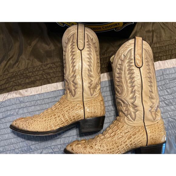 Dan Post sand caiman print Men\'s cowboy boots size 10 main image 8